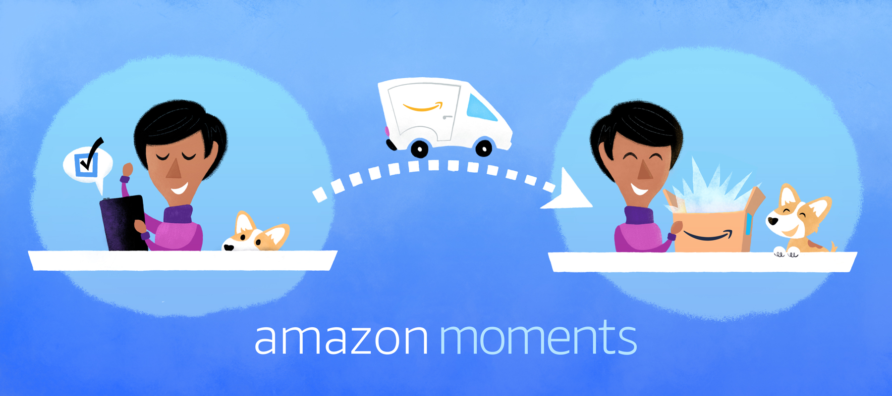  Illustration depicting Amazon Moments rewards