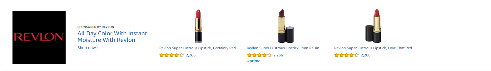 revlon lipstick amazon headline search ads sponsored brands ad