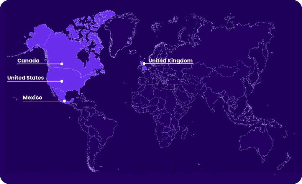 Global presence graphic